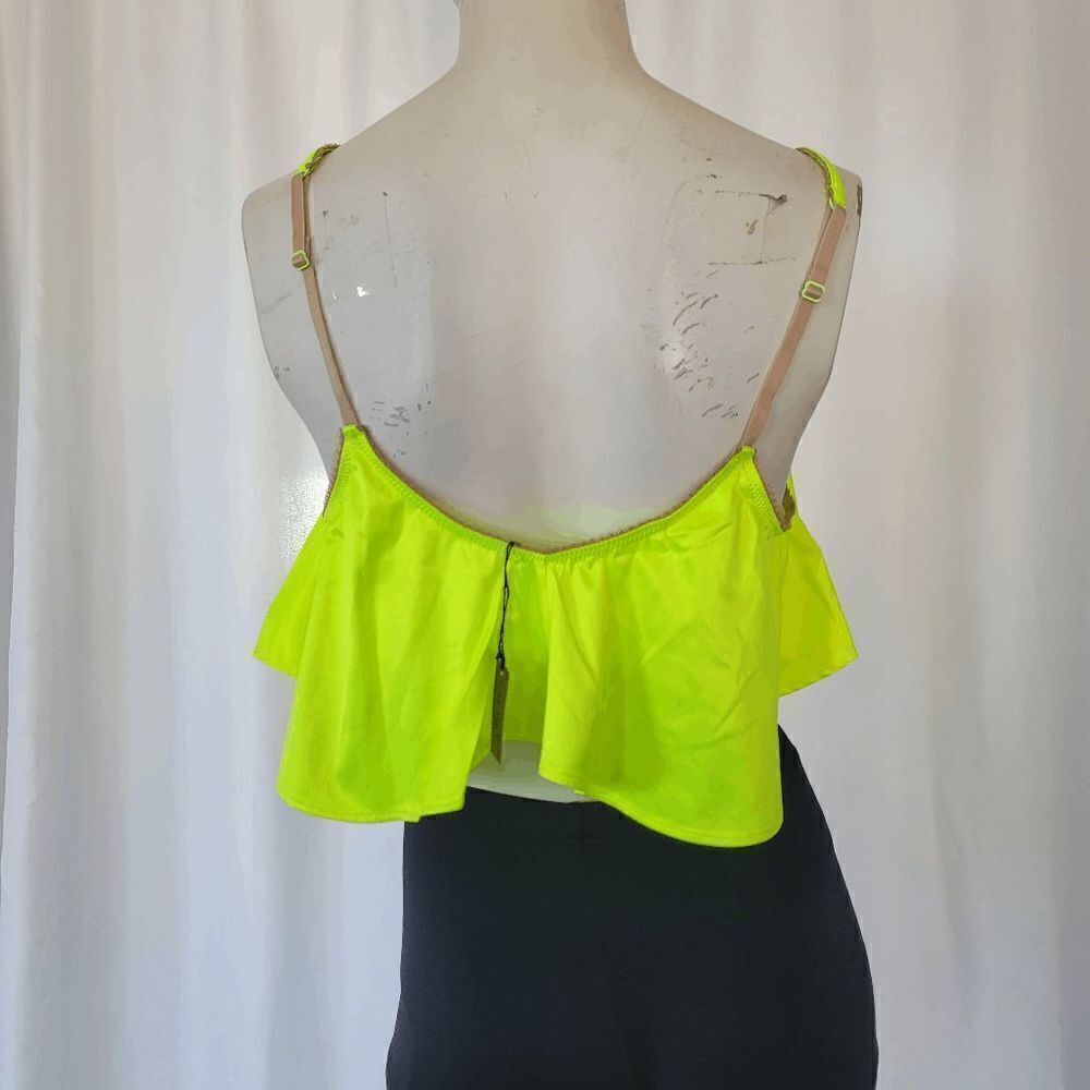 Love Haus by Beach Bunny womens neon yellow nude cami pajama top size S - Picture 5 of 7
